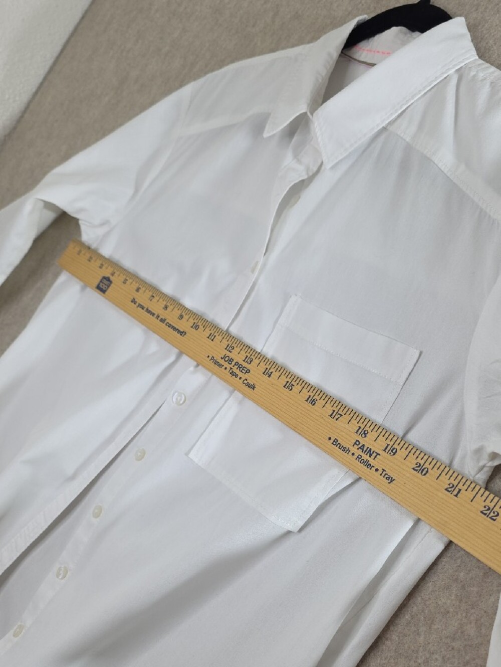 Maeve by Anthropologie White Longline Button Up Shirt Dress 100% Cotton. - Picture 11 of 14